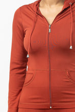 Load image into Gallery viewer, Seamless Zip Up Hoodie Jacket And Leggings Set: Hot Pink
