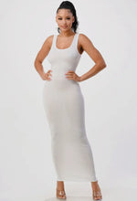 Load image into Gallery viewer, Muscle Tank Maxi Dress White
