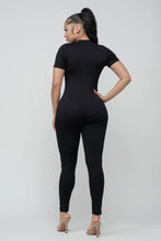 Load image into Gallery viewer, Seamless Front Zipper Mock Neck Jumpsuit
