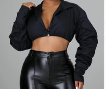 Load image into Gallery viewer, Crossed Cropped Blouse - Real Black N Beyond
