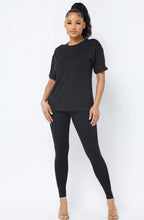 Load image into Gallery viewer, I’m Comfy Legging Set - Real Black N Beyond
