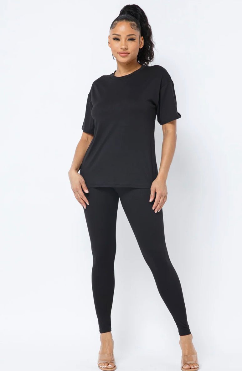 I’m Comfy Legging Set - Real Black N Beyond