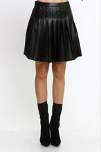 Load image into Gallery viewer, Leather Tennis Skirt - Real Black N Beyond
