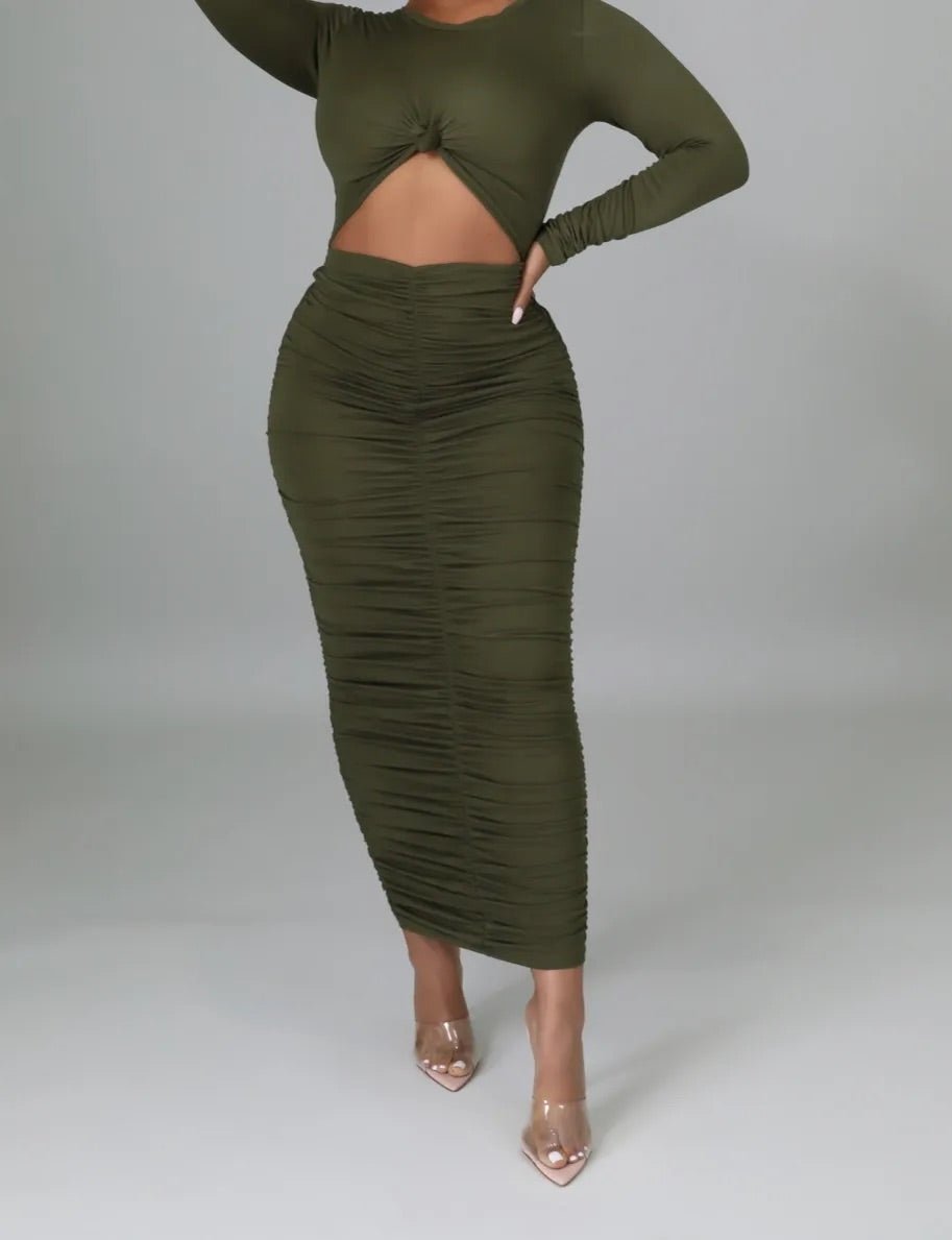 Not a Set Dress Olive - Real Black N Beyond