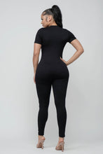 Load image into Gallery viewer, Seamless Front Zipper Mock Neck Jumpsuit - Real Black N Beyond
