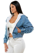 Load image into Gallery viewer, She’s Cozy Denim Jacket
