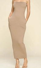 Load image into Gallery viewer, Spring Tube Dress Khaki
