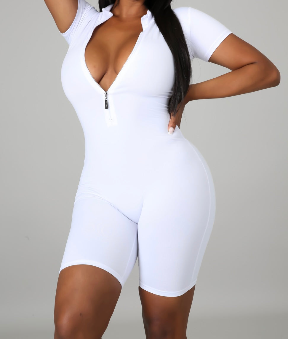 In Line Romper White