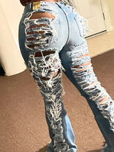 Load image into Gallery viewer, Fabulous Flare Ripped Jeans
