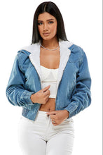 Load image into Gallery viewer, She’s Cozy Denim Jacket
