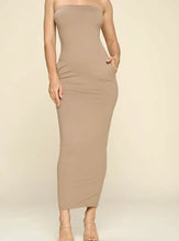 Load image into Gallery viewer, Spring Tube Dress Khaki
