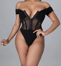 Load image into Gallery viewer, Off The Shoulder Corset Bodysuit
