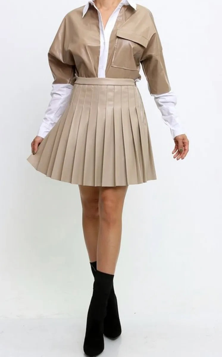 Leather Tennis Skirt